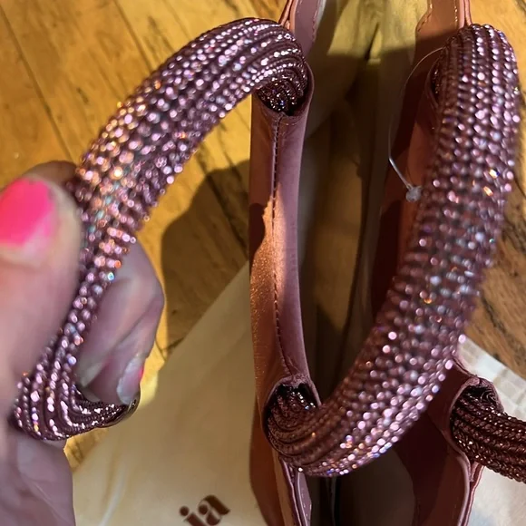 NWOTF Cult Gaia PINK NIKA CRYSTAL SPIRAL HANDBAG - Picture 8 of 15